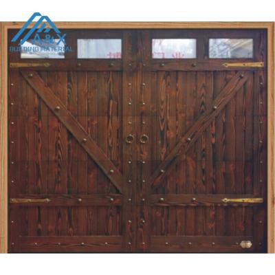 China Automatic European Design Garage Solid Wood Door for sale