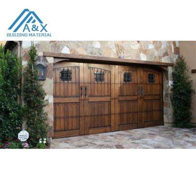 China Wholesale Residential Automatic Garage Sectional Solid Wood Door for sale