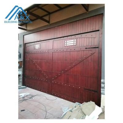 China Modern Design Modern Solid Wood Garage Door For Villas for sale