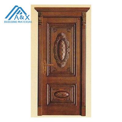 China Nice Traditional Germany Style Carved Solid Wood Door for sale