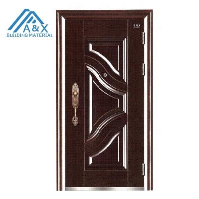 China Factory Hot Selling Quantity Swing Good Security Steel Door Metal Door Many Design Indian Main Door Designs for sale