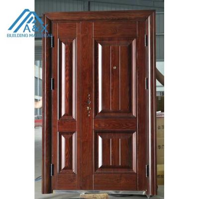 China Modern Luxury Front Swing Home Double Security Top Level Villa Steel Door Designs for sale