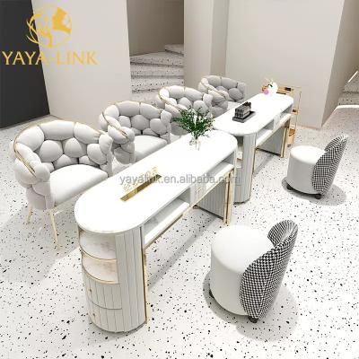 China Modern nail table nail station manicure table and chair manicure for sale