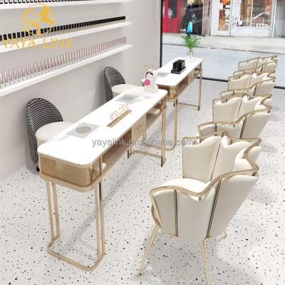 China Modern Used Nail Salon Tables Nail Salon Furniture Nail Tables for sale