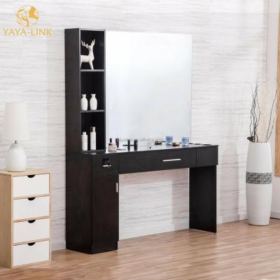 China Modern Hair Styling Mirror Stations Hair Salon Furniture Styling Station for sale