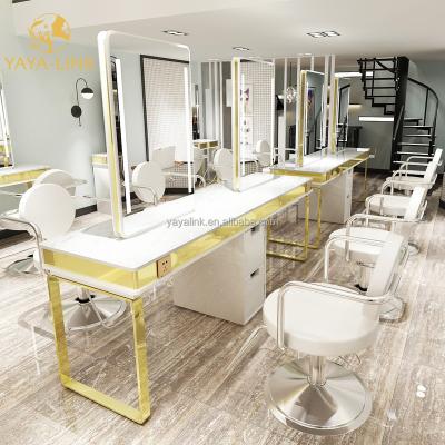 China Modern Styling Mirror Station Hair Salon Styling Stations Salon Furniture for sale