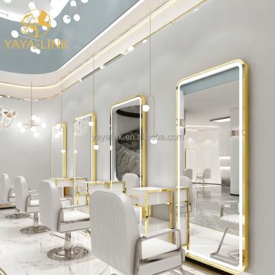 China Modern Led Mirror Salon Station Hair Salon Mirrors Styling Stations for sale