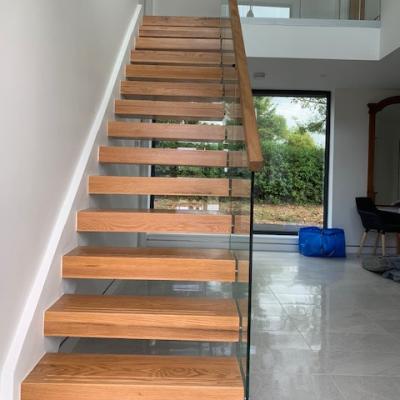 China Modern Floating Staircase Modern With Foshan Glass Factory Balustrade Diy Staircase for sale