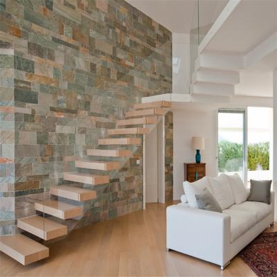 China YUDI Beech Wood Indoor Modern Floating Stairs for sale