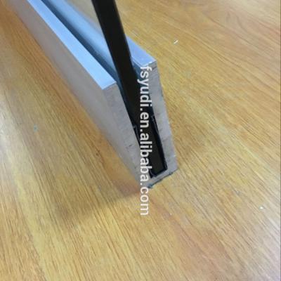 China 1/2 Inch (12mm) Indoor / Outdoor Floor Glass Aluminum Channel For Fencing / Balustrade for sale