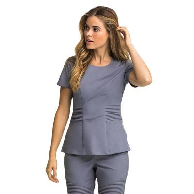 China Non-Toxic Workwear Comfortable Practical Professional Salon SPA Uniform Scrub Top for sale