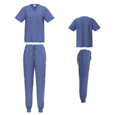 China Four Way Stretch V Neck Hospital Uniforms Medical Nursing Scrub Sets Unisex Scrub Uniforms for sale