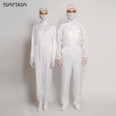 China Anti Static Overalls Reusable ESD Clothing Garment Cleanroom Suit for sale