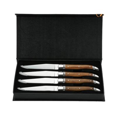 China 2021 Viable Newest Steak Knives and Cutlery with a Comfortable Olivewood Handle for sale