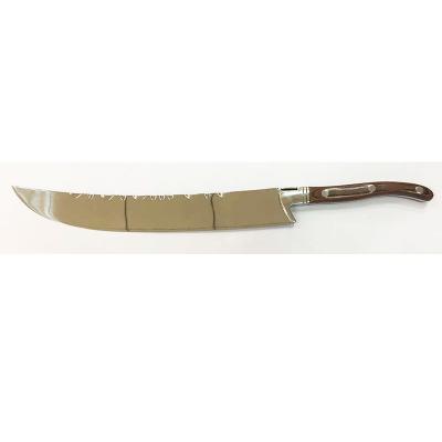 China Viable hot selling laguiole pakka handle stainless steel kitchen knife champagne wooden knife for dinner and cooking for sale