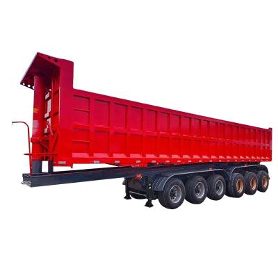 China High Quality 50tons Stone Sand Stone 3 Axles Sand Dump Trailer Dump Trailer High Quality Rear Cargo Transport Dump Semi Trailer for sale