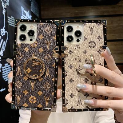 China Fashion Light Square Leather Phone Case For Xiaomi Redmi Note 10 9 9s Note 8 Pro Redmi 10 9 8 8A 9T Luxury Geometric Cover for sale