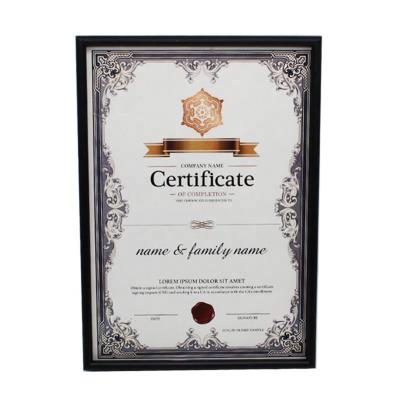 China New Product Fashionable Hot Selling Huifeng Aluminum Alloy Black A4 Frame High Quality Certificate Frame for sale