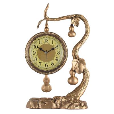 China New New Antique Style Chinese Style Table Clock Table Clock High-Grade Pure Copper Brass Clock Pendulum for sale