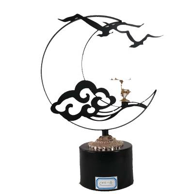 China Environmentally Friendly Hot Sale Style Gift Moon Art Mind Creative Decoration Antique Moon European Black Home Ornaments for sale