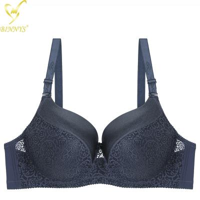 China BINNYS Breathable Plus Size Ladies Support Bras Half Cup Sexy Bra Plus Size Lift Up Bra 40 D Strap for sale