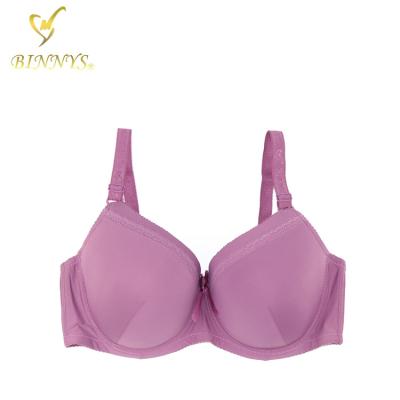 China BINNYS Guangzhou Wholesale Breathable Comfortable Thin Cup Adjustable-Straps 38f Full Big Cup Women Bra for sale