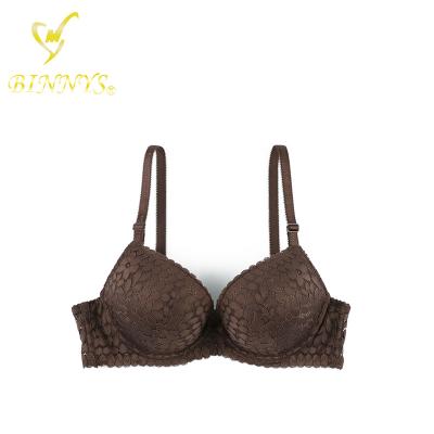 China BINNYS Guangzhou Big Cup Underwire Lift Up Bra OEM Breathable High Quality Nylon Women's Convertible Pump Bra for sale