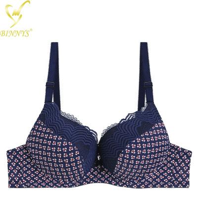 China BINNYS Pump Bras Push Up Double Padded High End Ladies Lace Up Lift Up Bra for sale