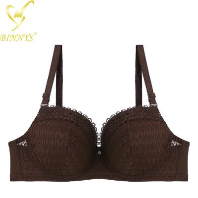 China BINNYS Breathable Thin Cup Lace Sexy Women Plus Size Brassiere Mix Ladies Bra Big Big Cup for sale