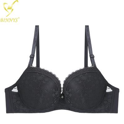 China BINNYS Guangzhou ladies cup 40B thin lace breathable wholesale fancy sexy bra for sale