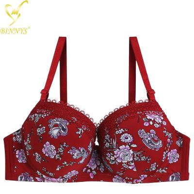 China BINNYS High Quality QUICK DRY Designer Bra Seamless Printed Women Flower Print Seamless Bra for sale