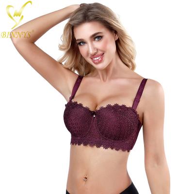 China Wholesale High Quality Breathable Nylon Thin Cup 46D Thin Cup BINNYS Guangzhou Hot Lace Bras For Women for sale