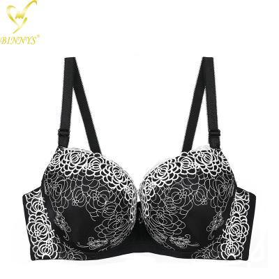 China BINNYS Guangzhou Breathable D Cup Bra Wholesale Lace Embroidery Sexy Bralette For Plus Size Bras for sale