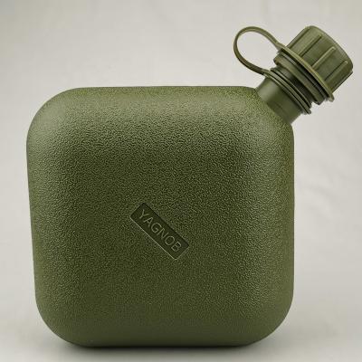 China Sustainable Plastic Army Square Hppe Water Bottle Military Kettle for sale