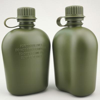 China Sustainable Plastic Military Water Bottle Green Water Bottle for sale