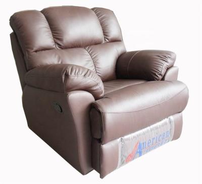 China Comfortable Sectional Home Theater Grain Boy Recliner Top Leather Lazy Rocking Chair for sale