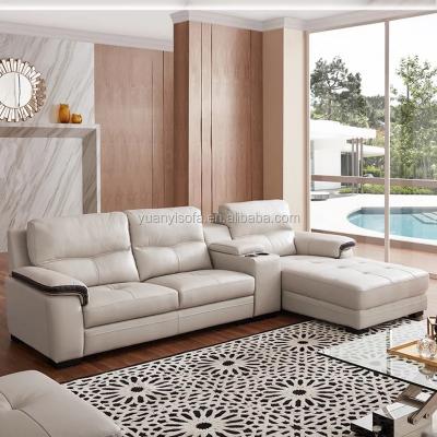 China Sofa Modern New Design Classic Sectional Leather Corner Sofa With Chaise YL2186C for sale