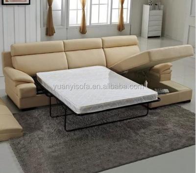 China Modern European Style Fabric Sectional Sofa Bed With Sleeper Mattress, Functional Corner Sofa Bed YB3107 for sale