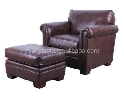 China Accent YLC7511 Super Comfortable Modern Leather Armchair With Ottoman For Living Room / Hotel for sale