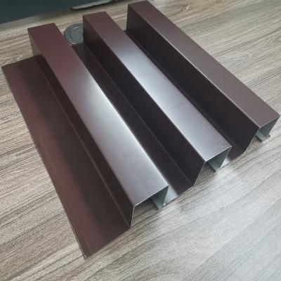 China Australia Modern Grain Aluminum Metal Wood Exterior Wall Cladding Timber Facade for sale