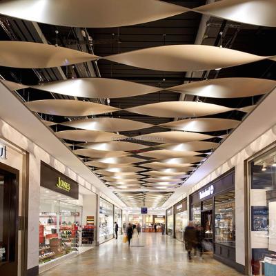 China Modern luxury decoration shopping mall twist aluminum wall cladding panel for ceiling used for sale