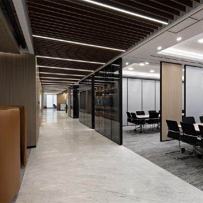 China Wood Grain Ceilings Integrated Fireproof Aluminum Square Metal Tube Ceiling Partitions for sale