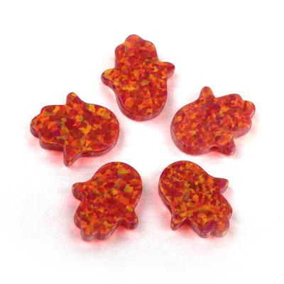 China Color Set or Hand Opal Factory Price Fire Opal Hamsa Opal Synthetic Fire Opal OP25 for sale