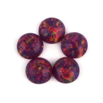 China Free shipping high quality color set or man-made opals OP39 Opal Stone Round Cabochon Fire Gemstones for sale