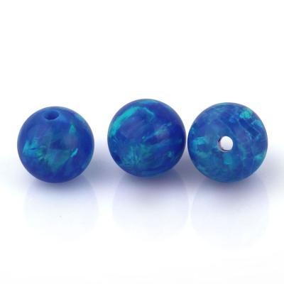 China Color Play or Fire Blue Opal Beads, Synthetic Fire Opal Beads, 1mm Full Drill Opal Ball for sale