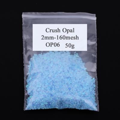 China The synthetic pearl color play or fire opal/crushed opal stone/blue synthetic opal crush for sale