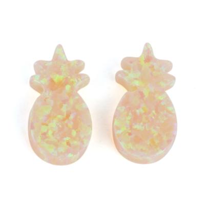 China Light Yellow Color Or Synthetic Fire Play Through The Hole Pineapple Opal Stones For Pendant for sale