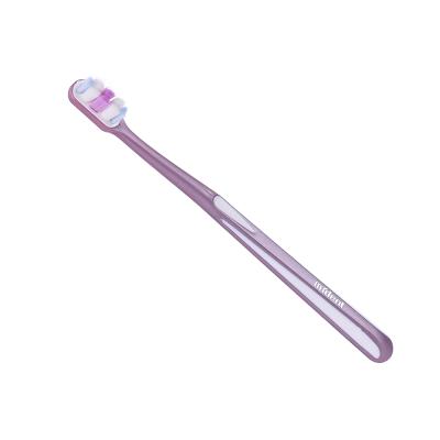 China Eco-Friendly Purple Micro Bristle Nano Toothbrush Ultra Fine 10000 Bristle Toothbrush for sale