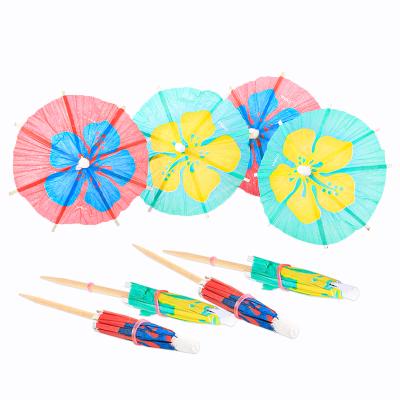 China Disposable BBQ Disposable Food Picks Fancy Cocktail Toothpicks Umbrella for sale