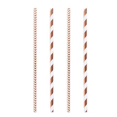 China Wholesale disposable 6mm paper straw disposable rose biodegradable gold paper straws for sale